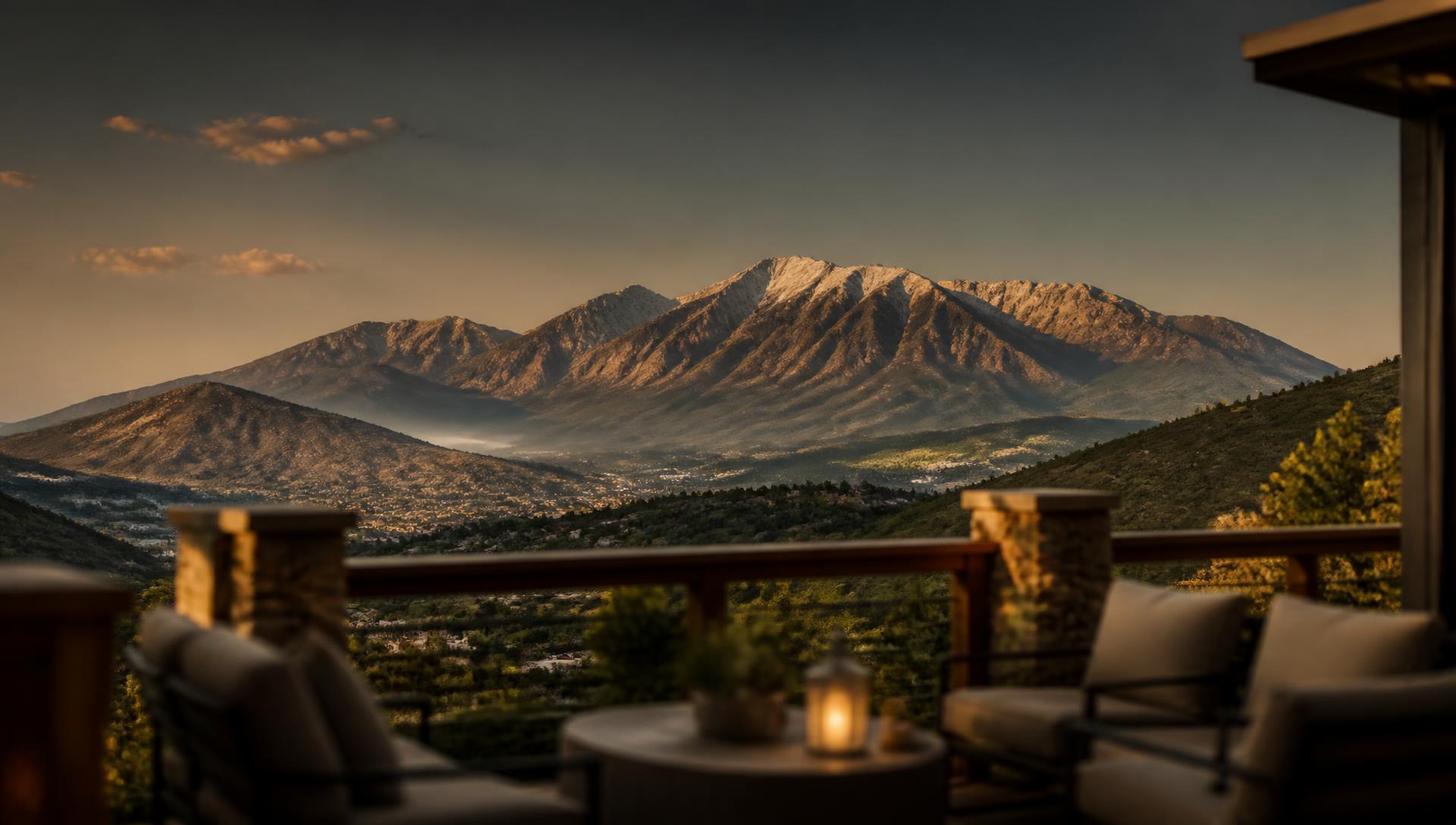 The Wasatch and Timpanogos range seen from the private retreat property in Heber City, Utah